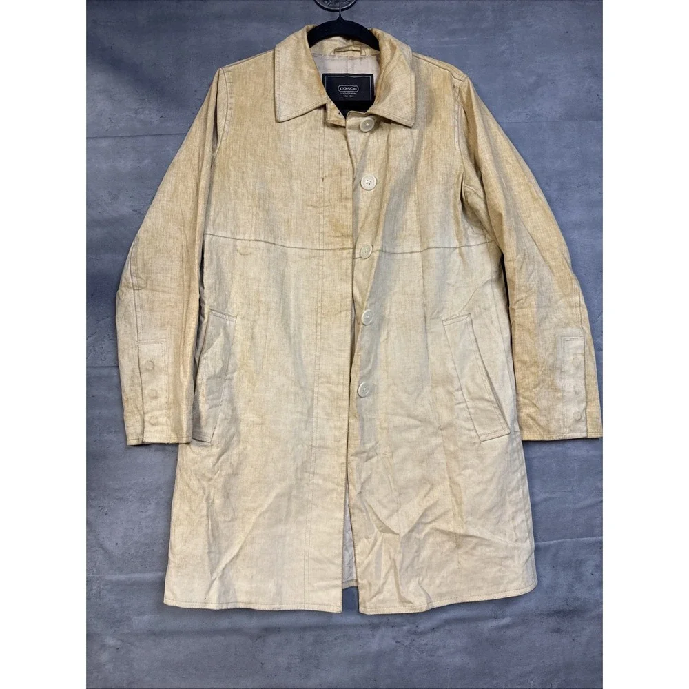 vintage Coach tan Desert Color Trench/walking Coat Med